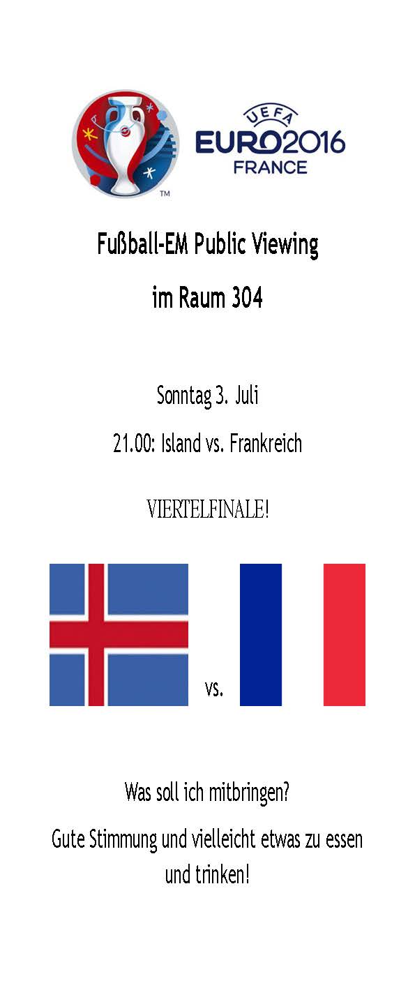 Fußball Plakat Island Frankreich